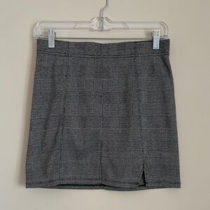 Jolt Gray Checkered Mini Skirt